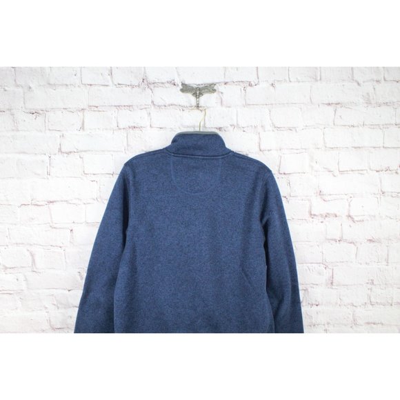 LL Bean Bright Blue Fleece Knit Stretch Pullover Sweater Size M - Picture 9 of 9